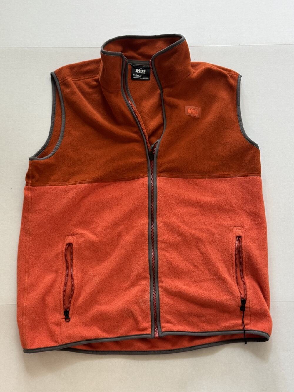 Orange Men's REI Fleece Vest Size M